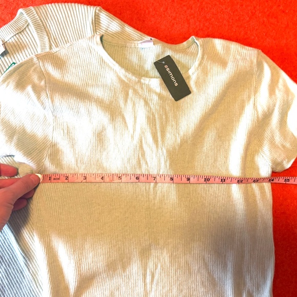 qua blue coord set with short sleeve ribbed cardigan and matching rib knit crop - Picture 9 of 10